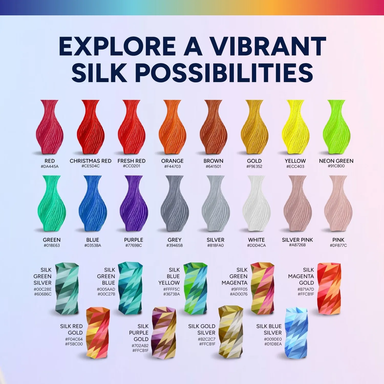 Overture Silk PLA filamento 1,75mm silk gold 1kg lucido