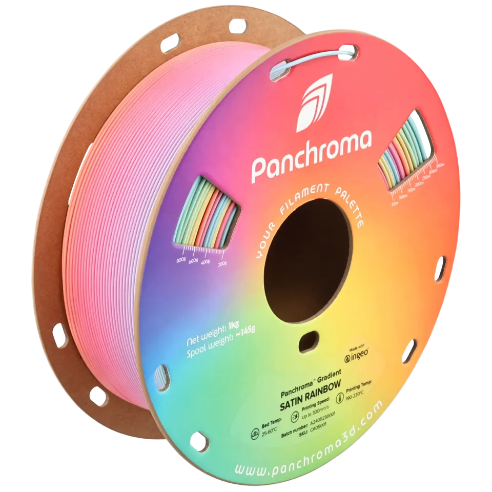 Panchroma Gradient Satin PLA filamento Satin Rainbow 1kg