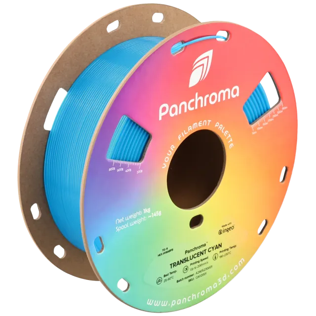 Panchroma Translucent PLA filamento 1,75mm 1kg traslucido