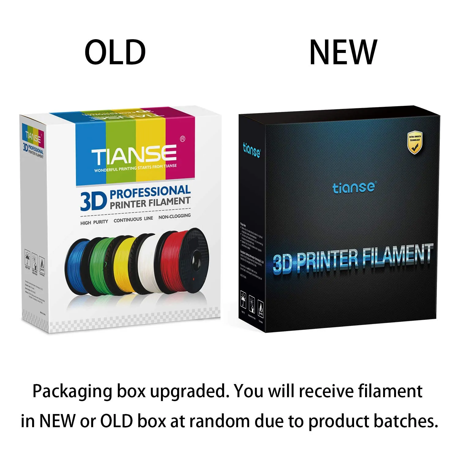 TIANSE Filamento PLA 1,75 mm argento 1 kg precisione +/-0,03 mm