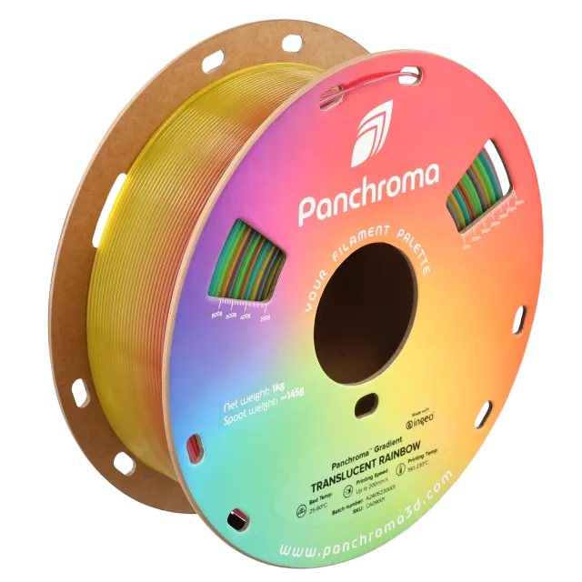 Panchroma Gradient Translucent PLA filamento 1kg Rainbow