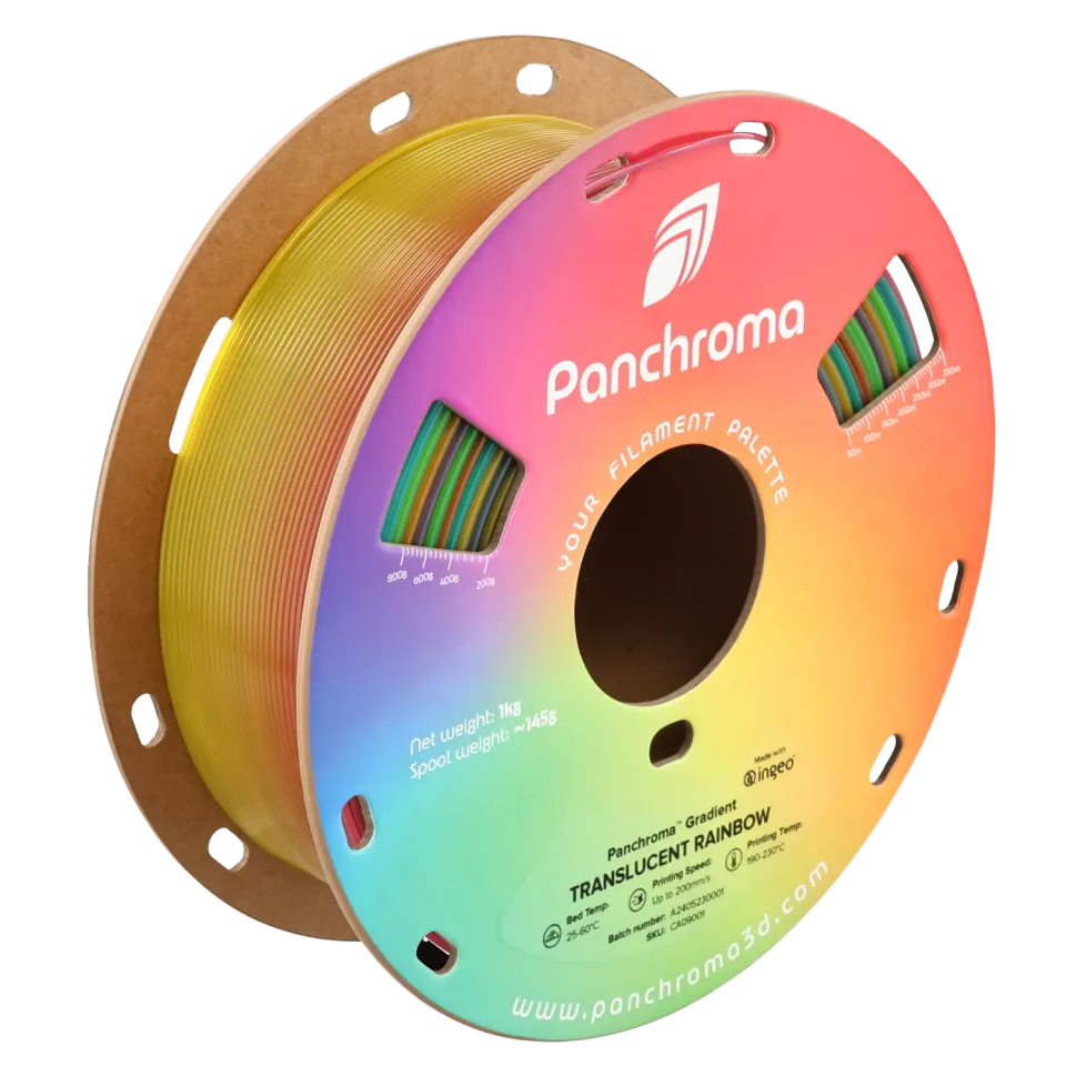 Panchroma Gradient Translucent PLA filamento 1kg Rainbow