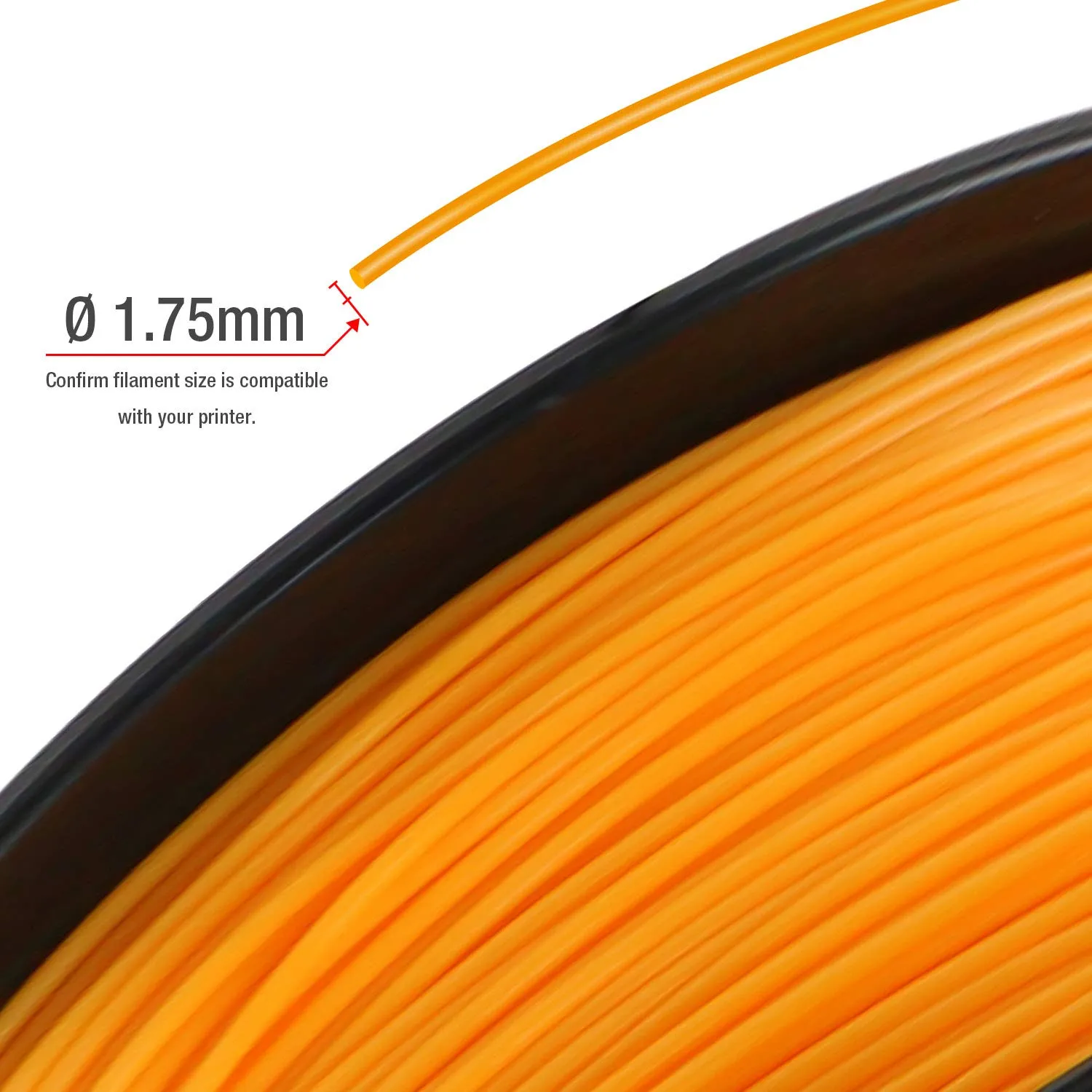 TIANSE PLA Filamento 1,75 mm Arancione 1 kg per Stampanti 3D