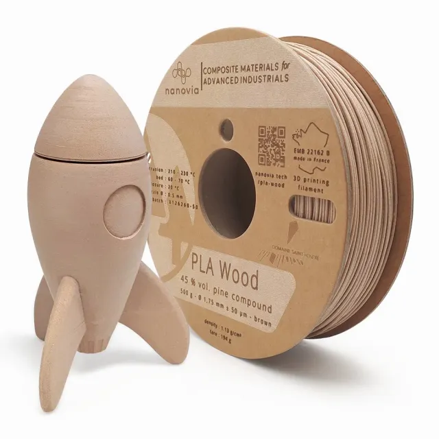 Nanovia PLA Bois filamento legno pino 40%
