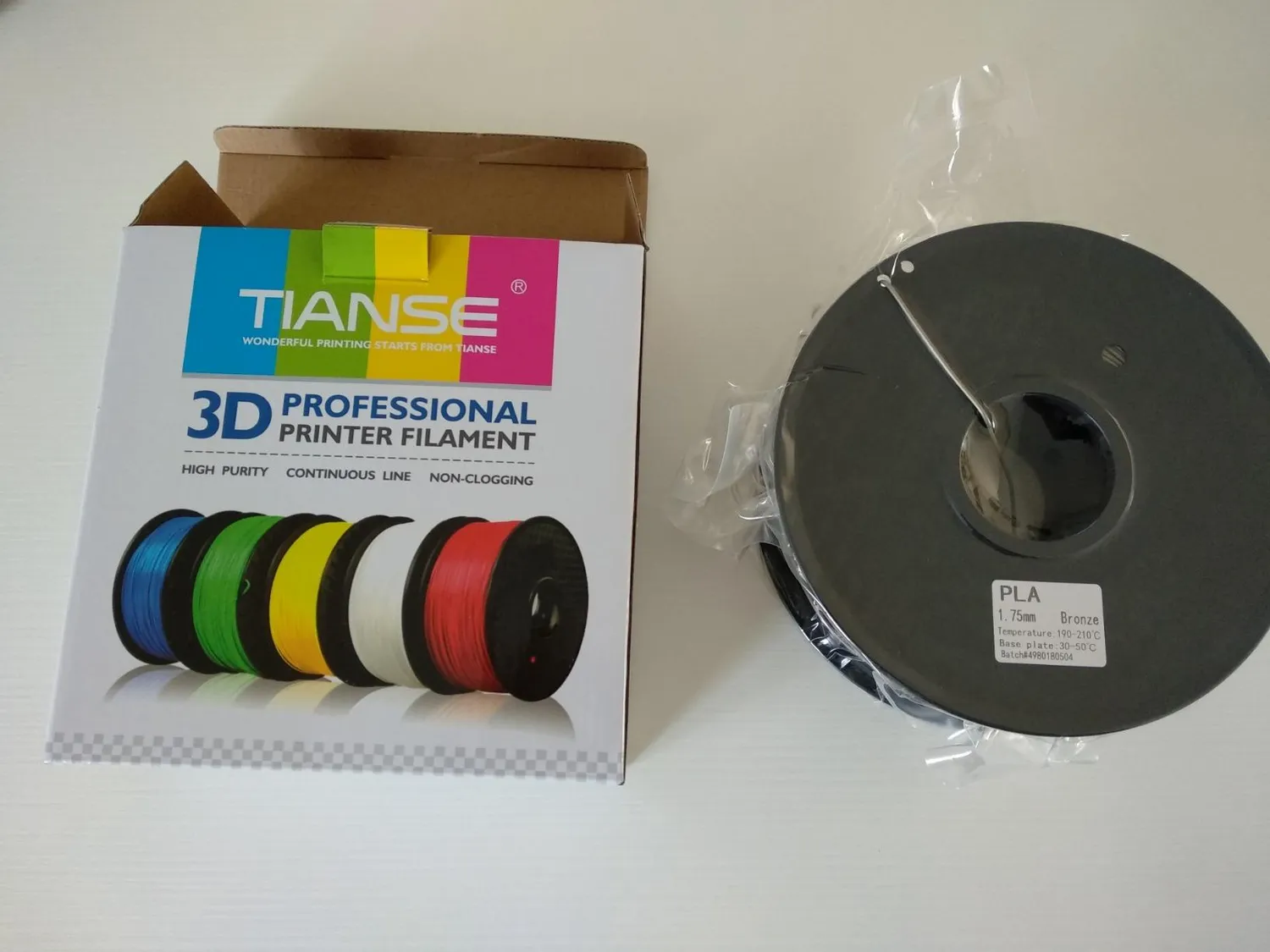 TIANSE Filamento PLA 1.75mm Bronzo Bobina 1kg ±0,03mm
