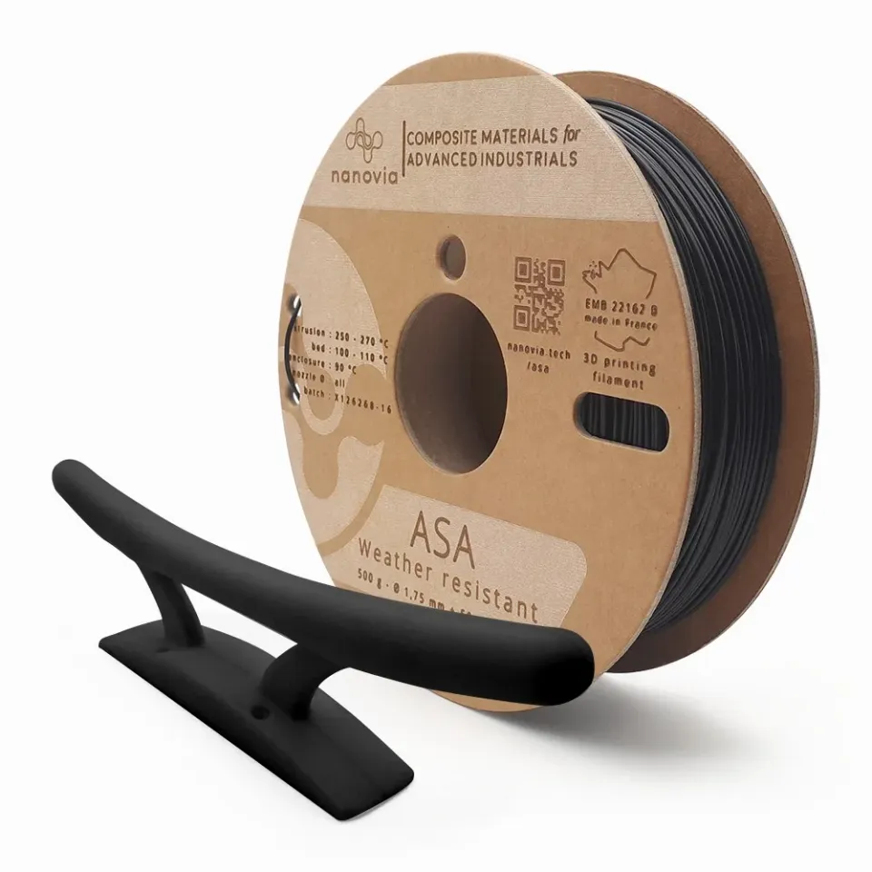 Nanovia ASA Filamento Nero 1,75 mm Resistente UV