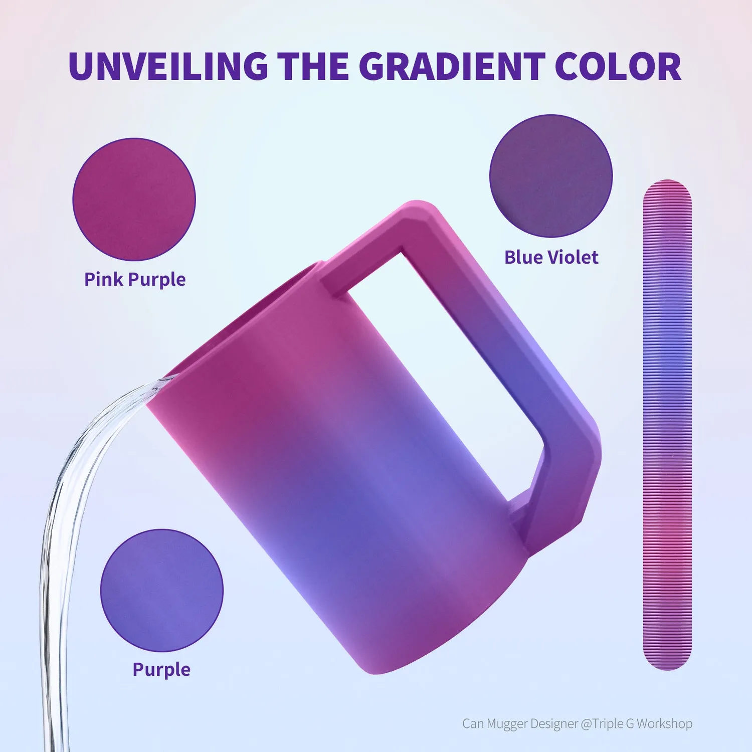 Overture PLA Gradient Filamento 1,75mm 1kg rainbow lucido