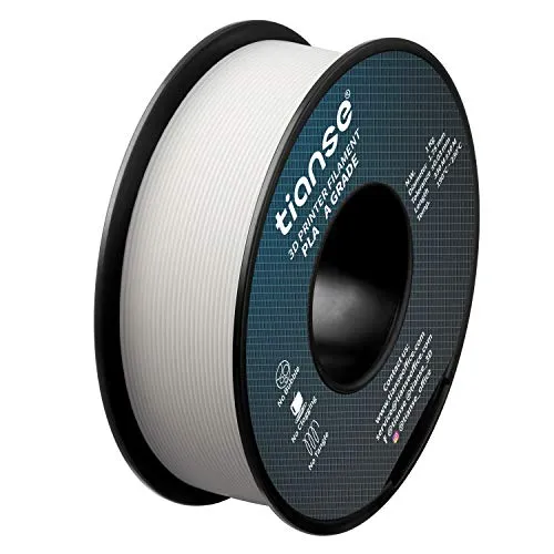 TIANSE Super Filamento PLA 1.75mm Bianco Bobina 1kg