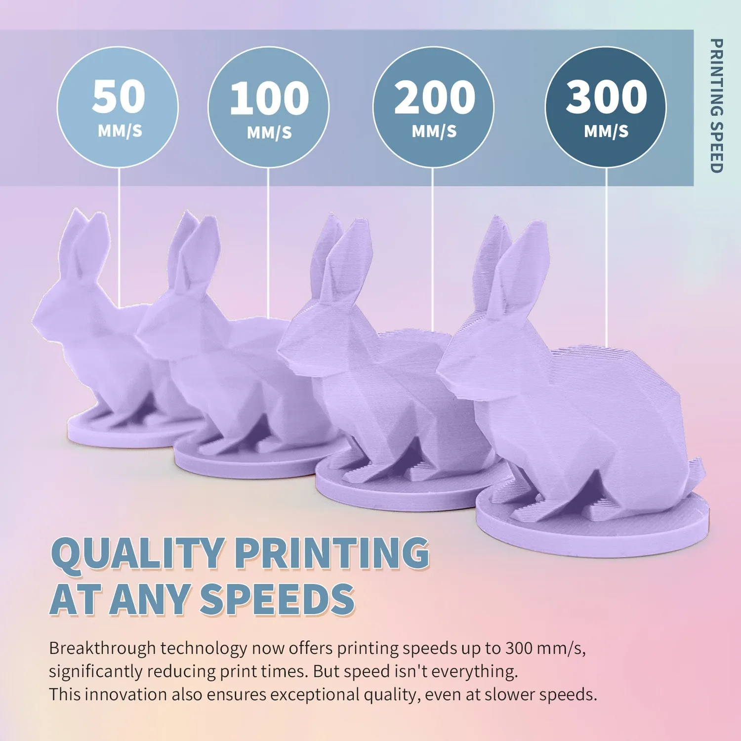Overture Matte PLA Gradient Filamento 1,75mm 1kg rainbow