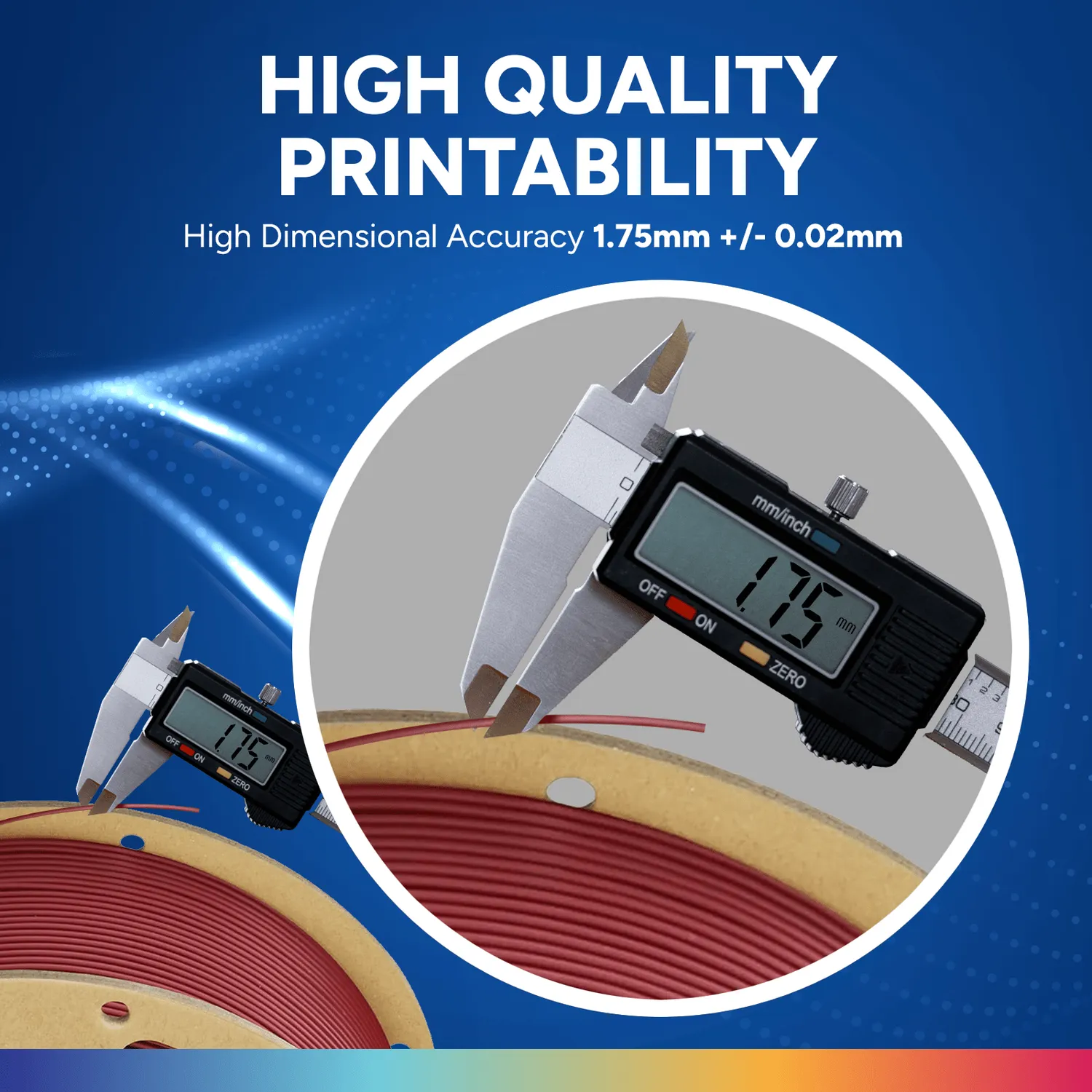 Overture Pro PLA Professional filamento 1,75mm 2x1kg tenace