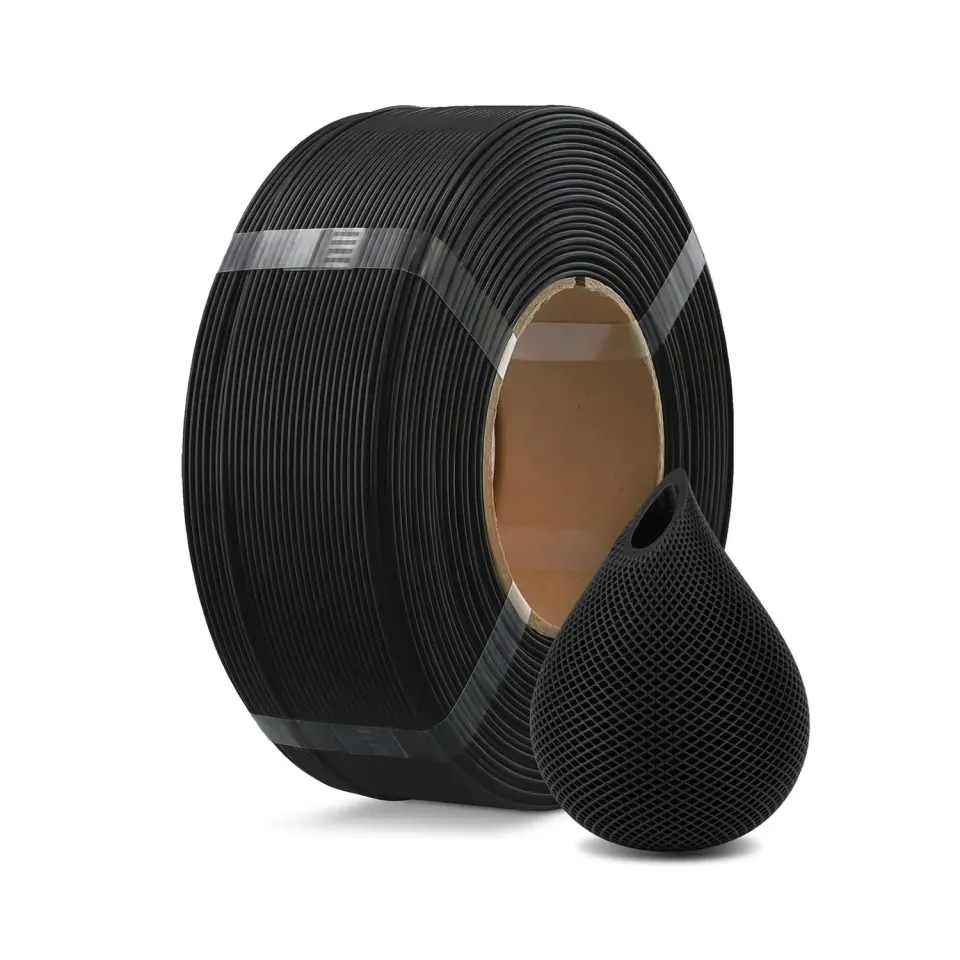 Overture Refill PLA Filamento 1,75mm 1kg nero eco