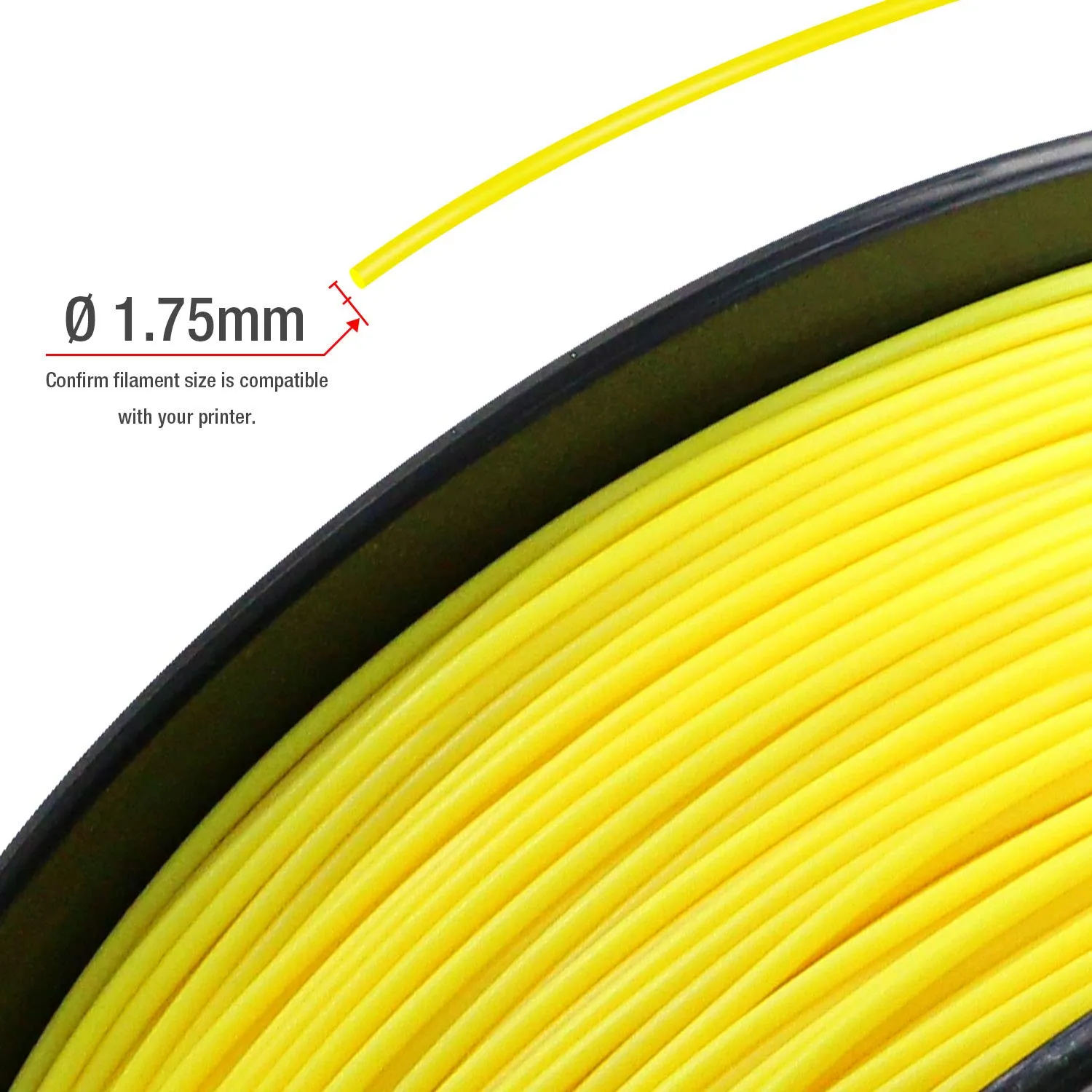 TIANSE TPU Filamento 3D 1,75mm Giallo 1kg Flessibile