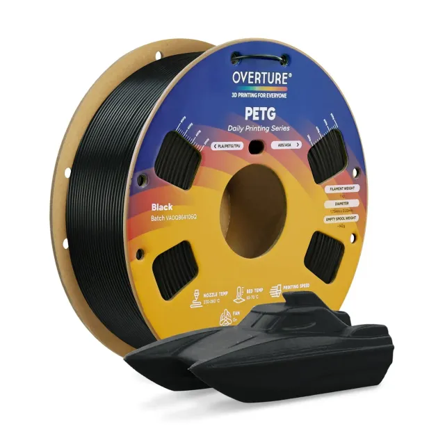 Overture High Speed PETG filamento 1.75mm resistente 1kg