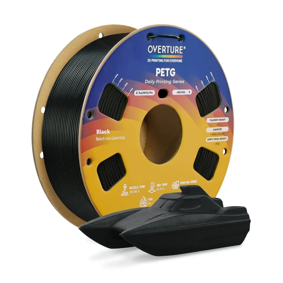 Overture High Speed PETG filamento 1.75mm resistente 1kg