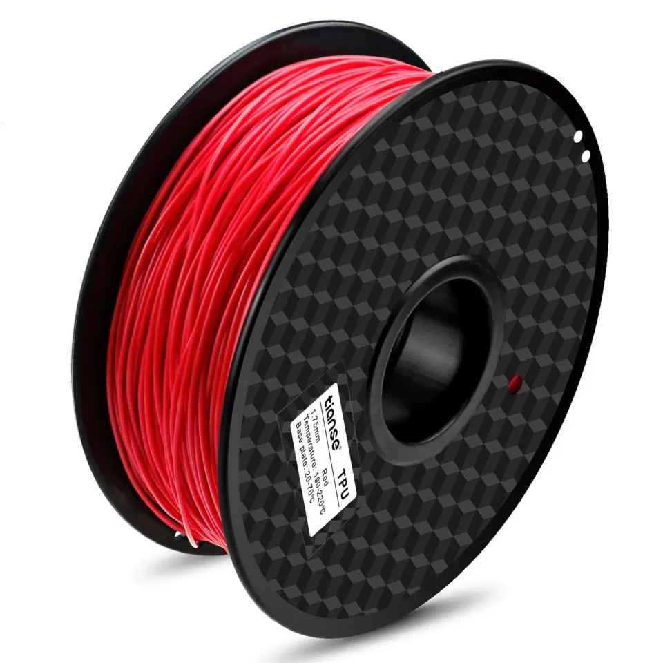 TIANSE Filamento TPU 1,75 mm rosso luce 1 kg flessibile