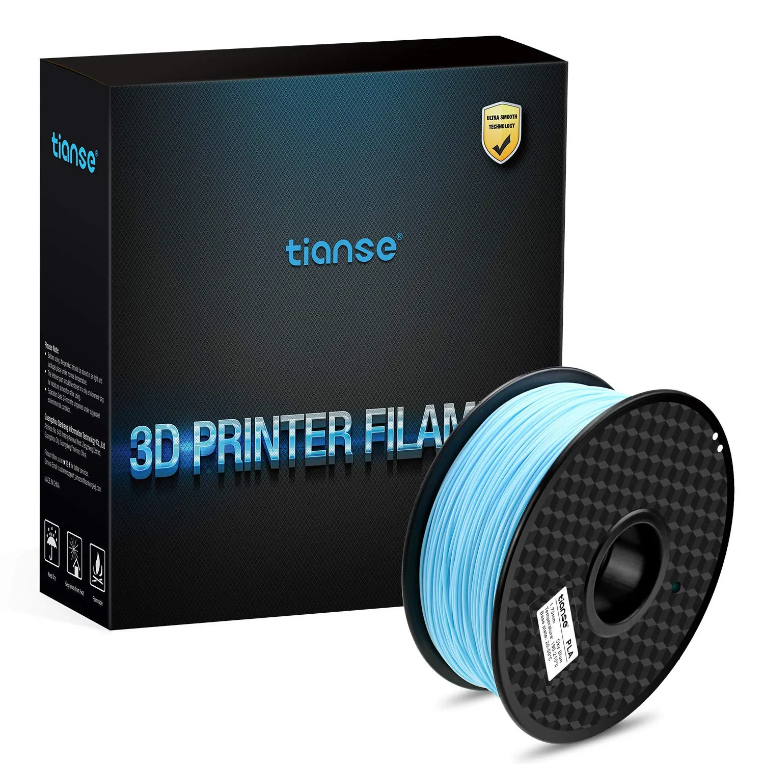 TIANSE Filamento PLA 1,75 mm ceruleo 1 kg alta precisione