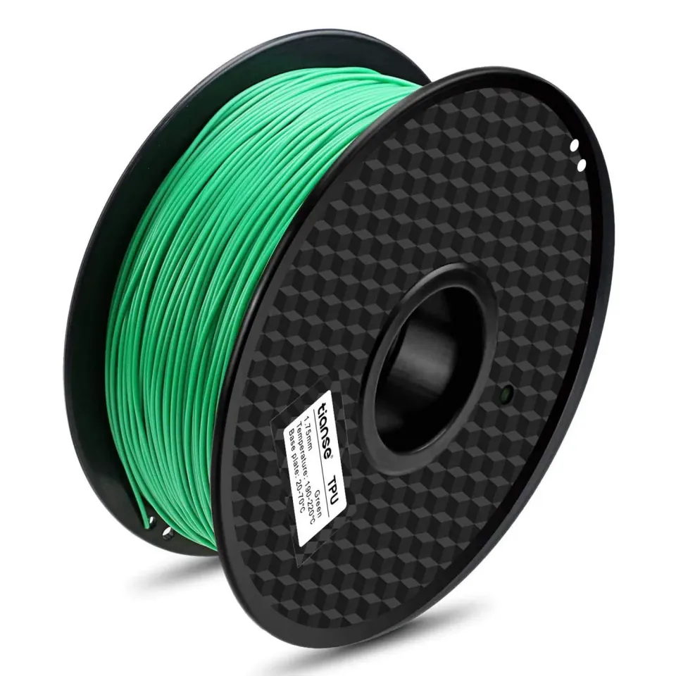 TIANSE Filamento TPU 1.75mm Verde Bobina 1kg Flessibile