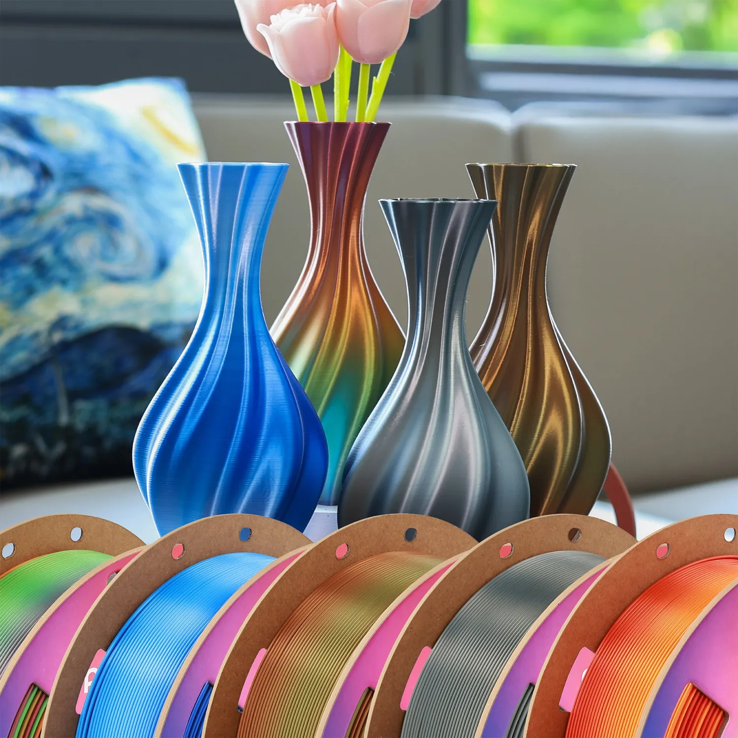 Panchroma Gradient Silk PLA filamento 1kg 1,75mm sfumato