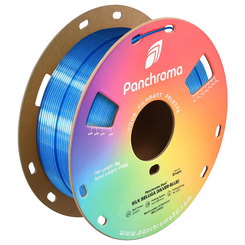 Panchroma Dual Silk PLA filamento 1kg 1,75mm bicolore seta