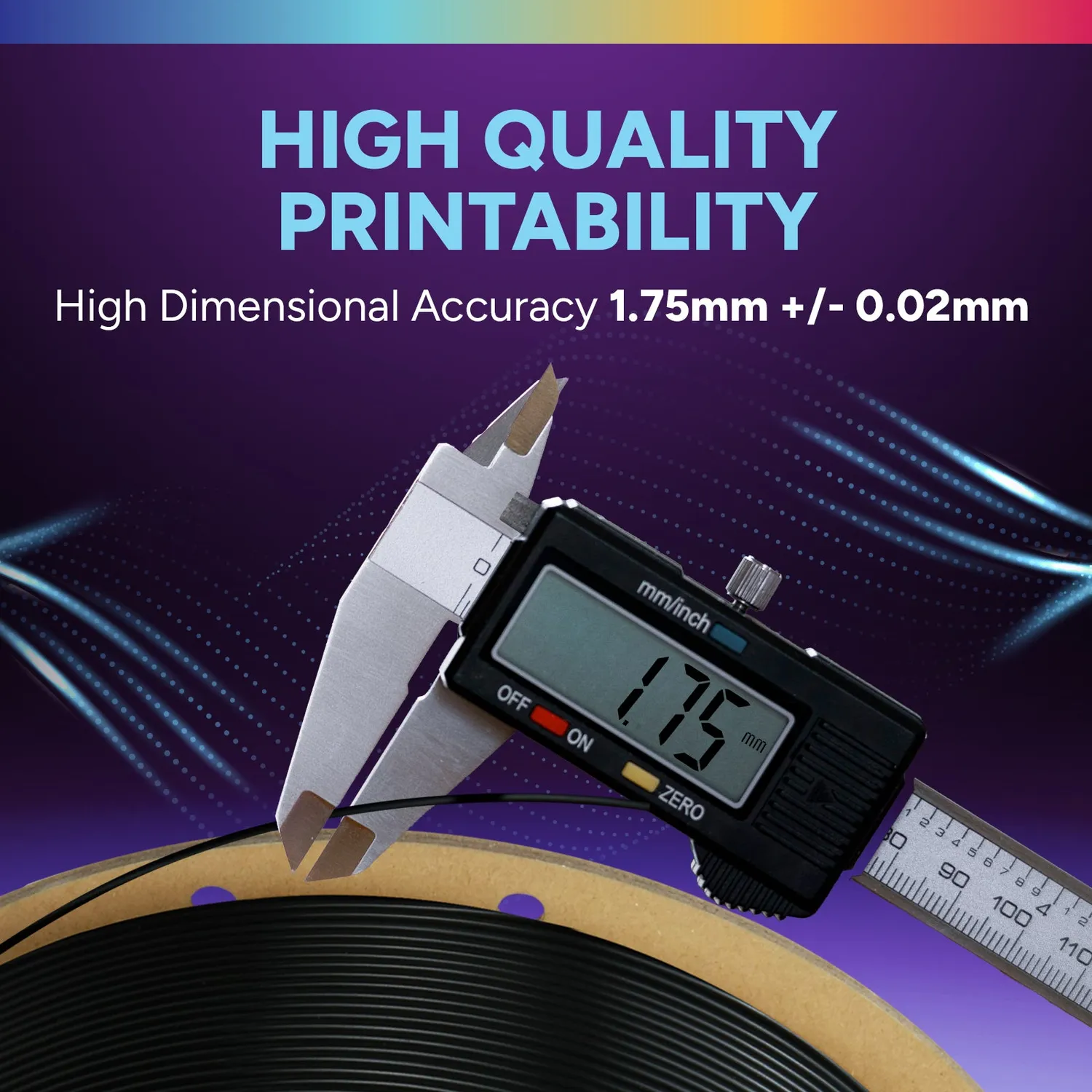 Overture High Speed TPU 95A filamento 1,75 nero 2 kg