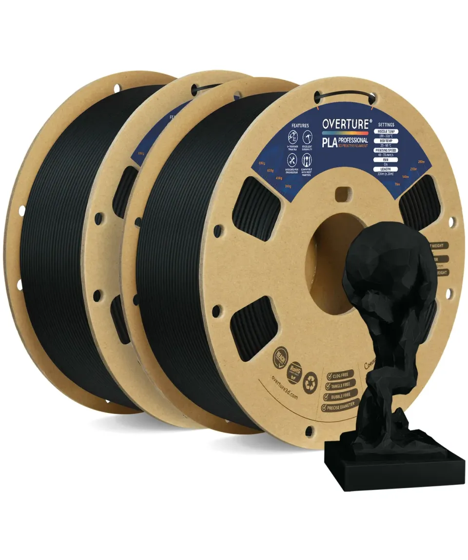 Overture Pro PLA Professional filamento 1,75mm 2x1kg tenace