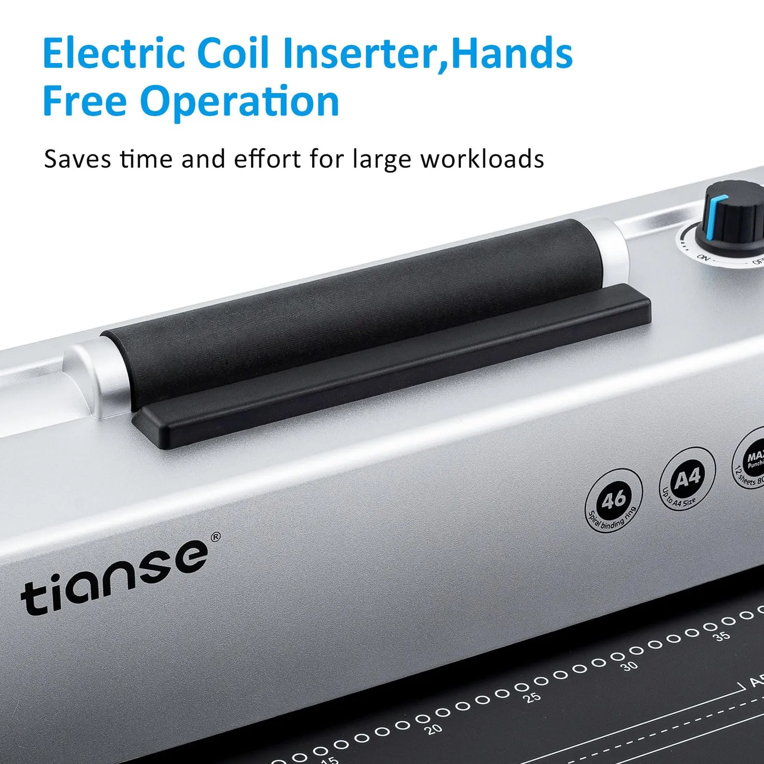 TIANSE Rilegatrice a Spirale A4/A5 con 100 Spirali PVC