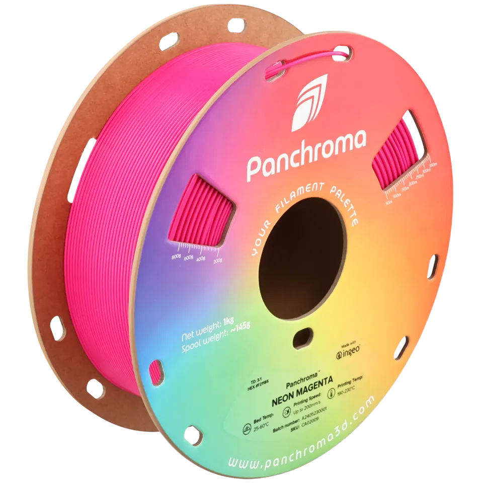 Panchroma Neon PLA filamento Neon Magenta 1kg UV reattivo
