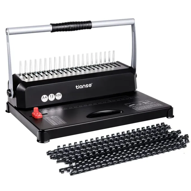 TIANSE rilegatrice spirale 21 fori 450 fogli con 100 dorsi