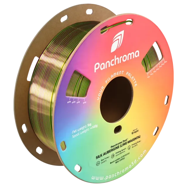 Panchroma Dual Silk PLA filamento 1kg 1,75mm bicolore seta