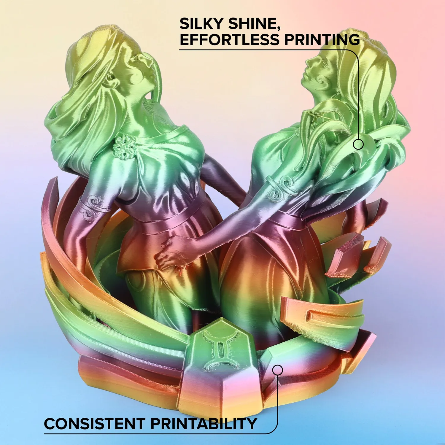Panchroma Gradient Silk PLA filamento 1kg 1,75mm sfumato