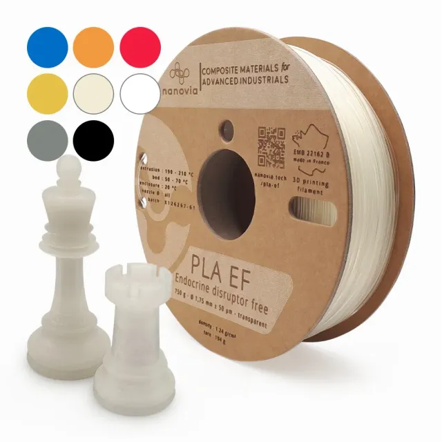 Nanovia PLA EF 3D850 filamento 1,75 mm nero tecnico