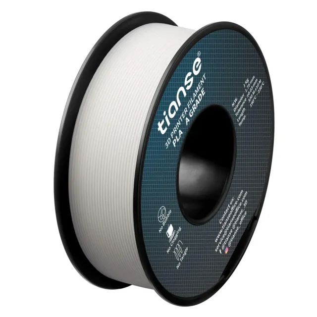 TIANSE Super Filamento PLA 1.75mm Bianco Bobina 1kg