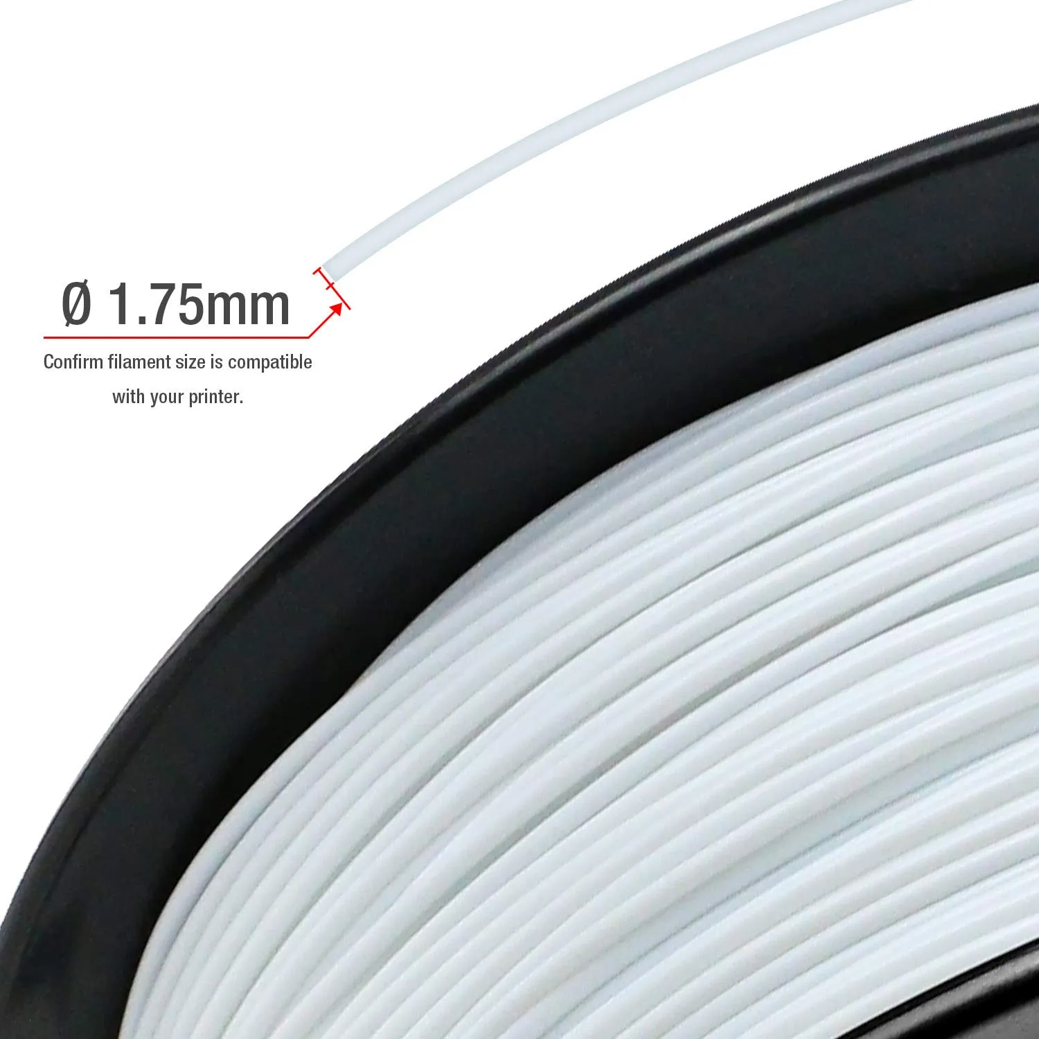TIANSE filamento TPU 1,75 mm bianco 1 kg flessibile