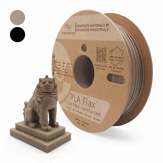 Nanovia PLA Flax filamento lino 1,75 mm marrone