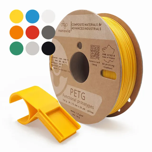 Nanovia PETG filamento 1,75 mm nero per esterni
