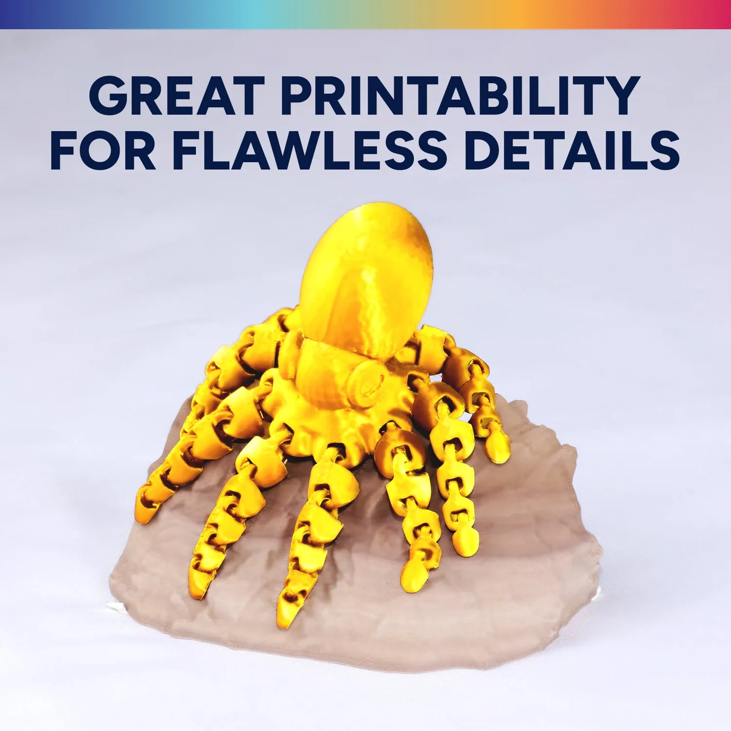 Overture Silk PLA filamento 1,75mm silk gold 1kg lucido
