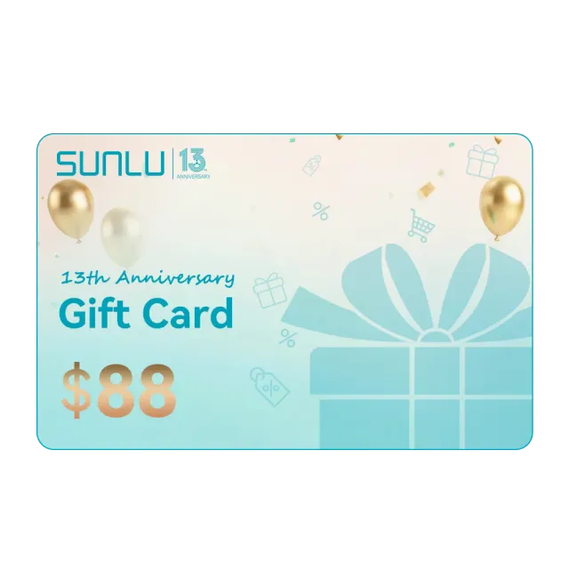 SUNLU S gift card buono regalo sconto 2% flessibile