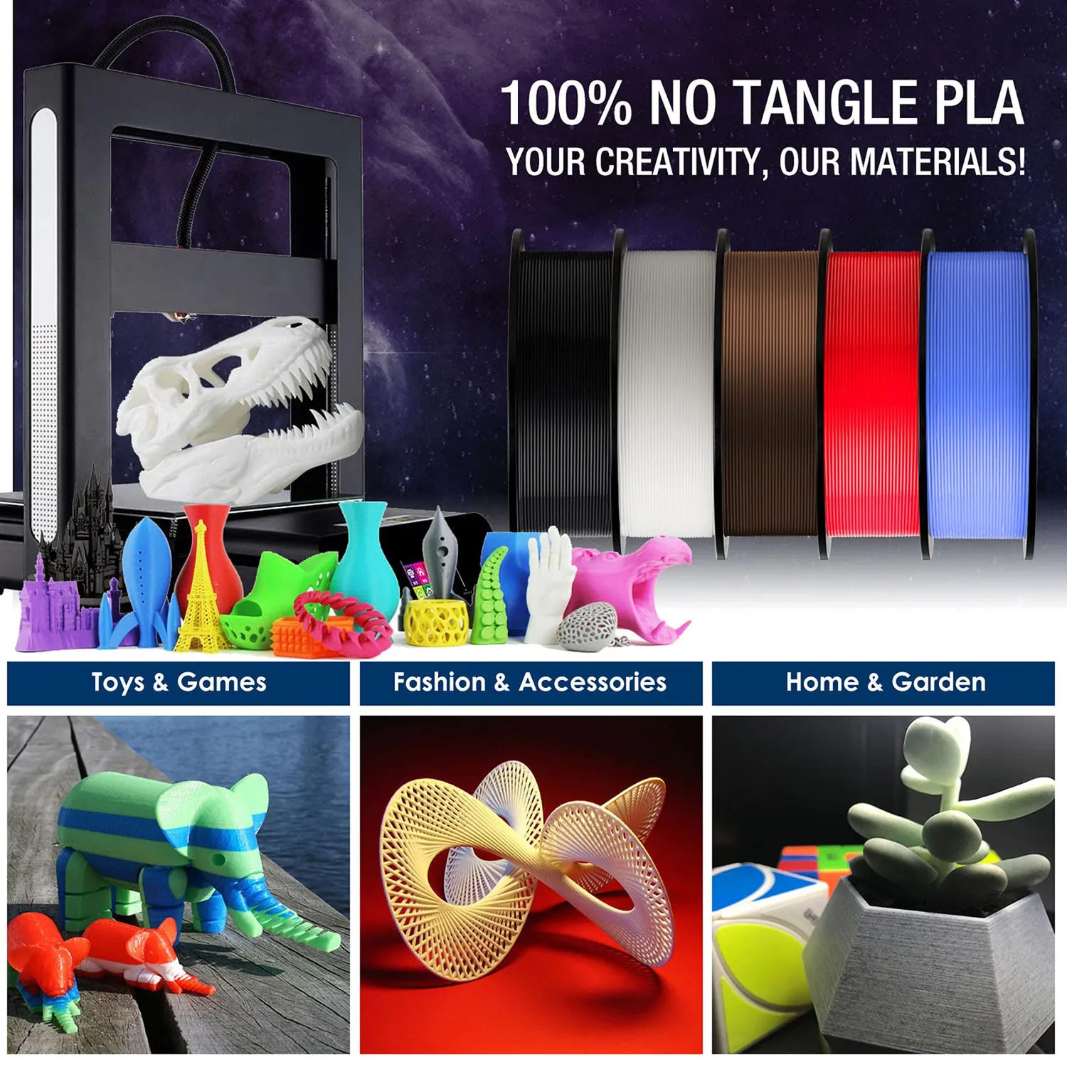 TIANSE Filamento PLA 1,75 mm rame 1 kg alta precisione