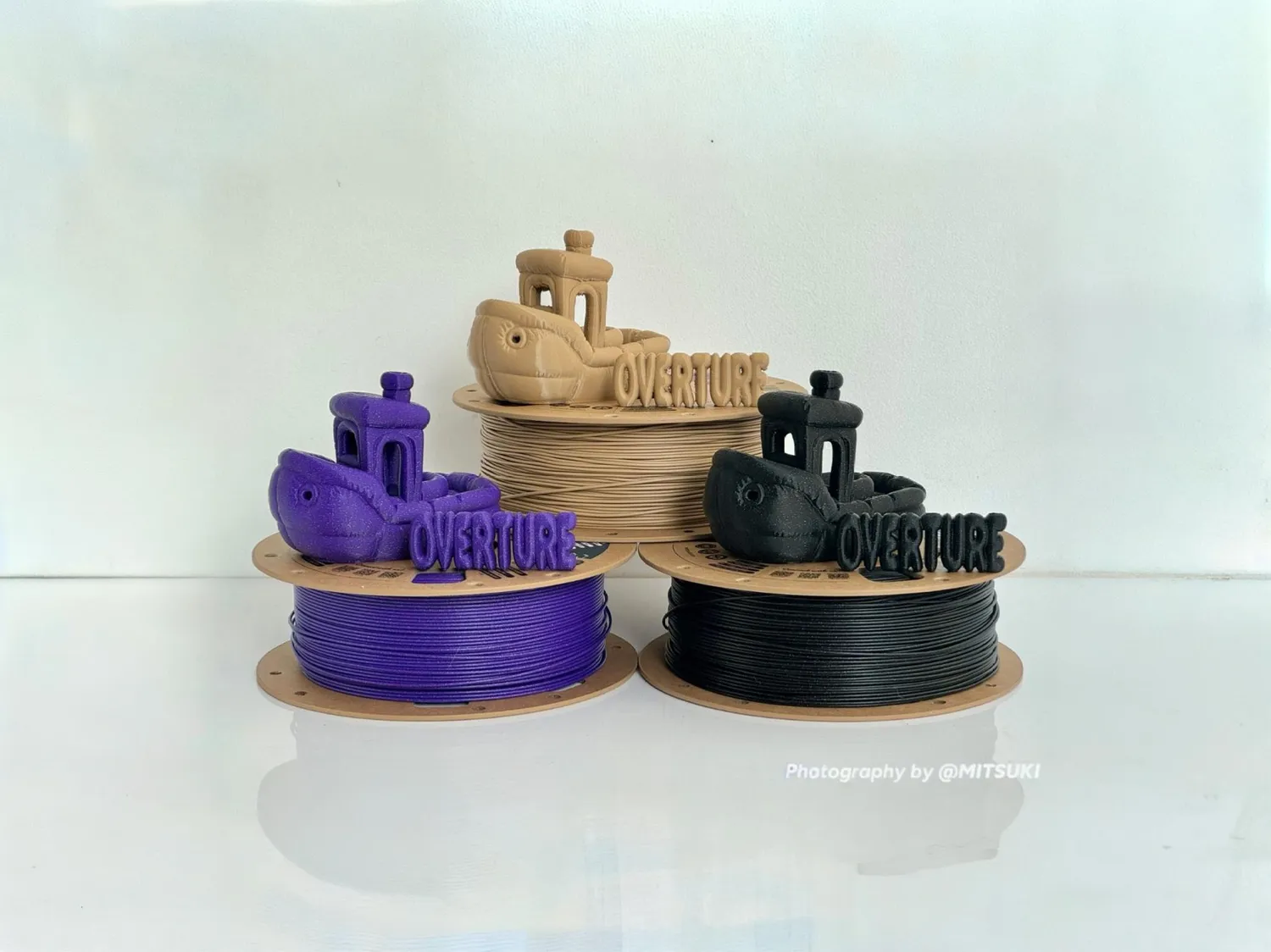 Overture PLA Filamento 1,75mm 2x1kg nero preciso