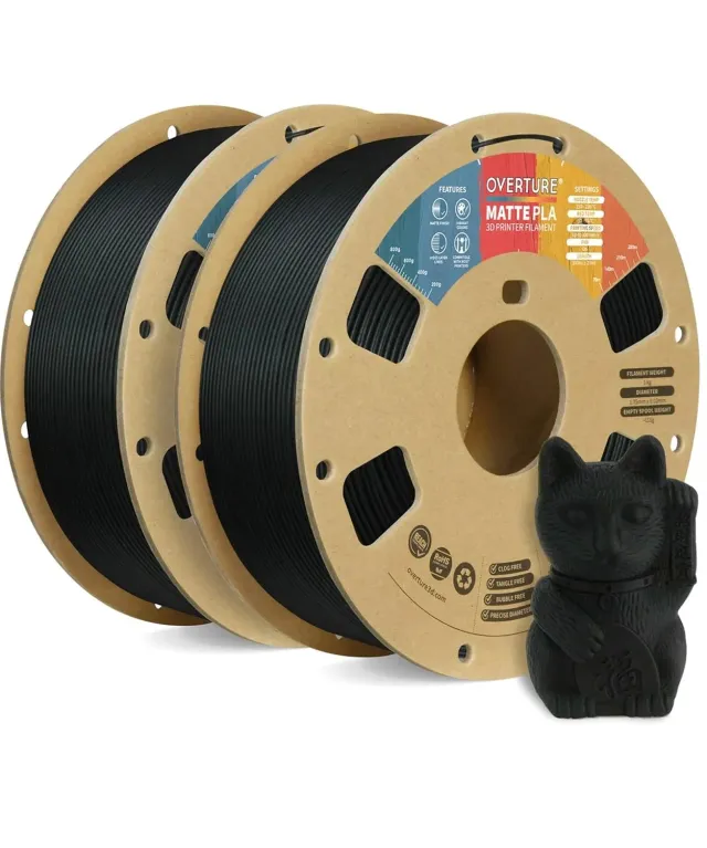 Overture Matte PLA Filamento 1,75mm 2 pezzi opaco