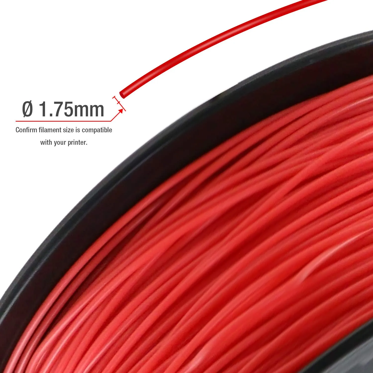 TIANSE Filamento TPU 1,75 mm rosso luce 1 kg flessibile