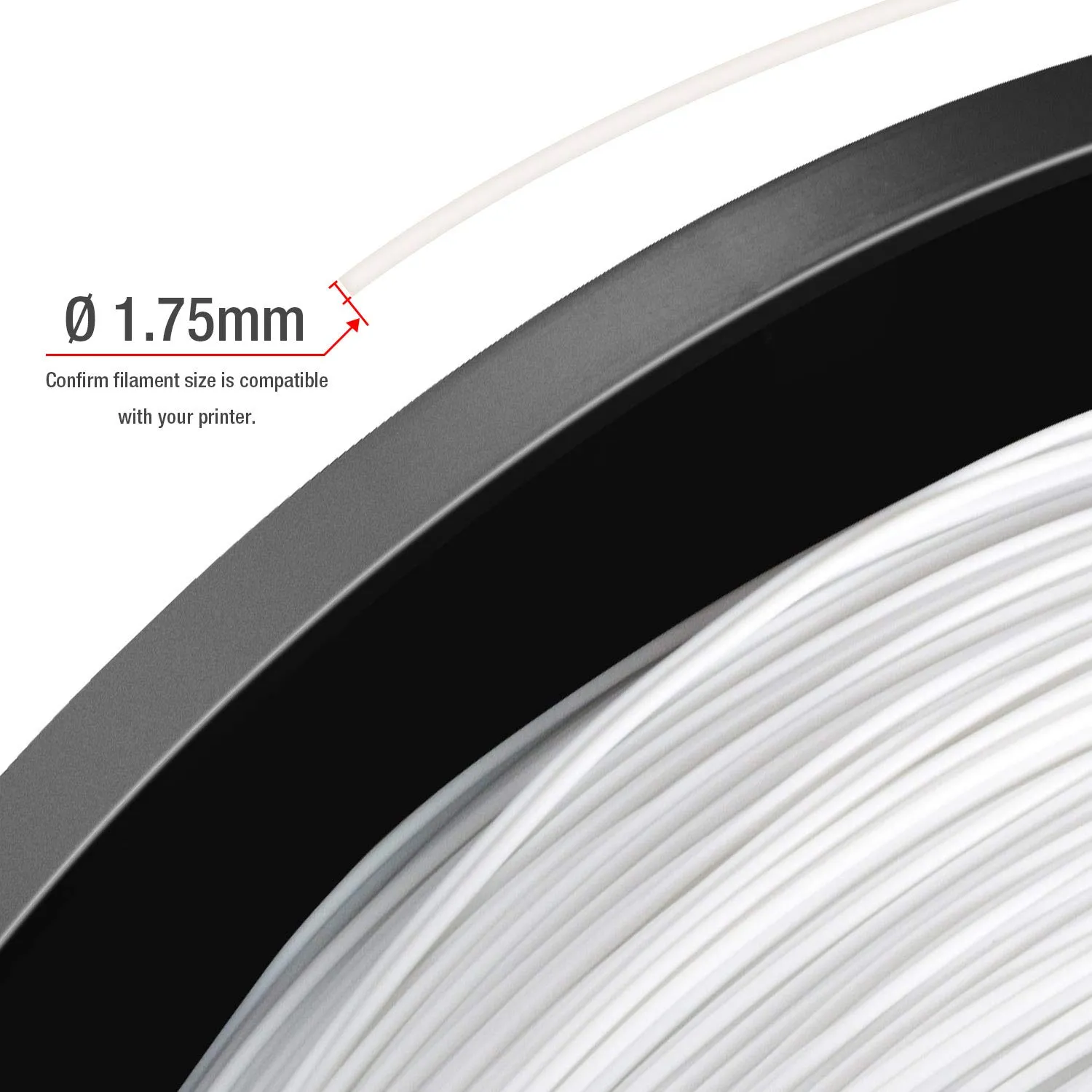 TIANSE Filamento PLA 1,75 mm bianco 5 kg alta precisione