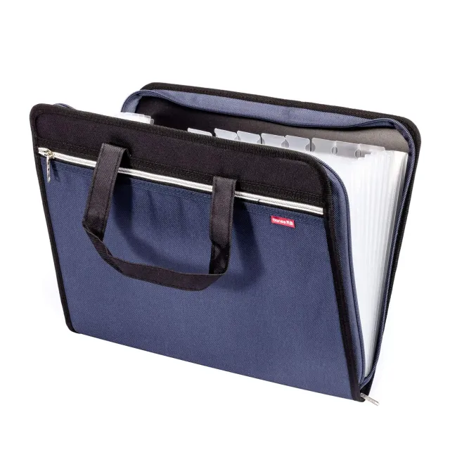 TIANSE Cartella Portadocumenti Espandibile 13 Tasche A4 Blu