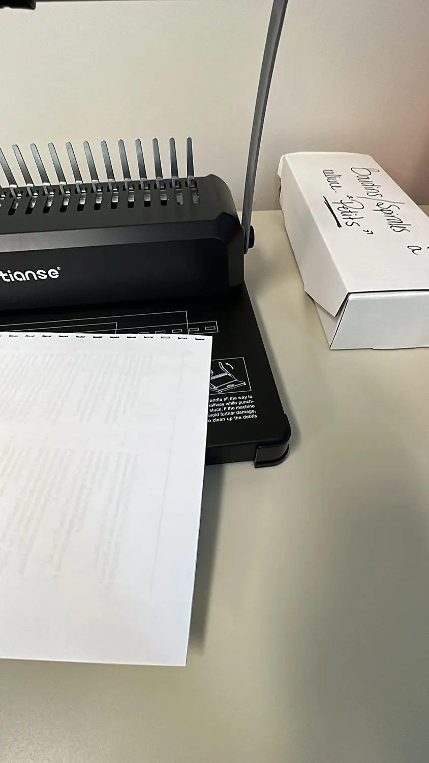 TIANSE rilegatrice spirale 21 fori 450 fogli con 100 dorsi