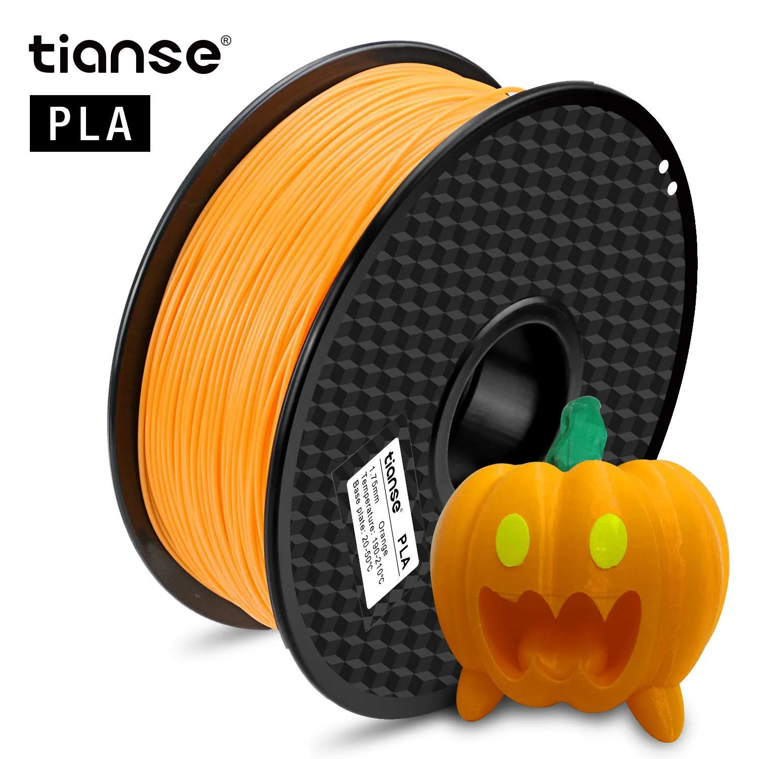 TIANSE PLA Filamento 1,75 mm Arancione 1 kg per Stampanti 3D