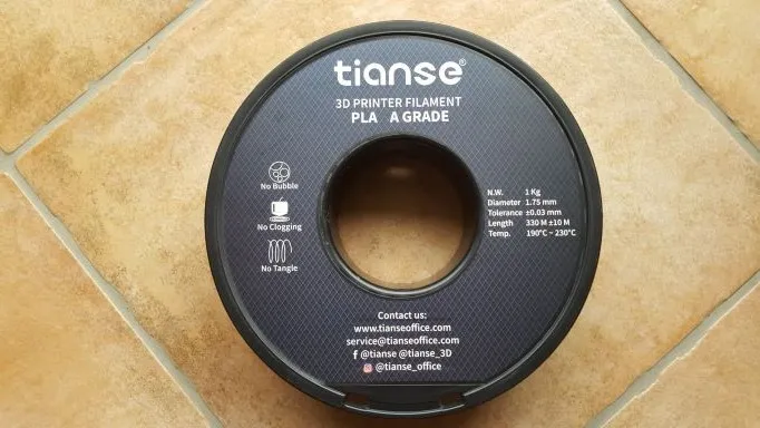 TIANSE PLA Filamento 3D 1,75mm Giallo Fluorescente 1kg