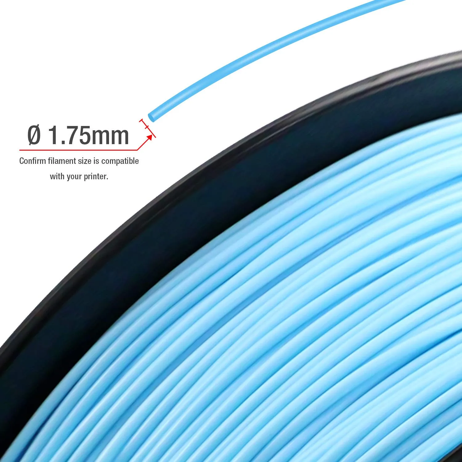 TIANSE Filamento PLA 1,75 mm ceruleo 1 kg alta precisione