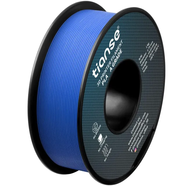 TIANSE Filamento PLA 1,75 mm blu 1 kg precisione +/-0,03 mm