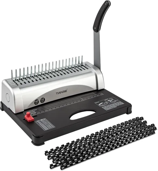 Rilegatrice spirale 21 fori 450 fogli con kit pettini 3/8"
