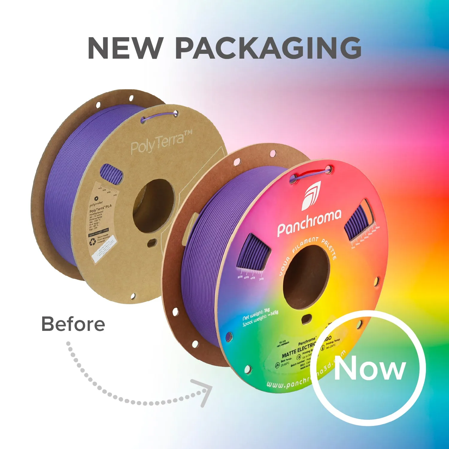 Panchroma Matte PLA filamento 1,75mm 1kg opaco
